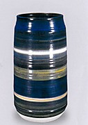 彩釉陶帯文壺